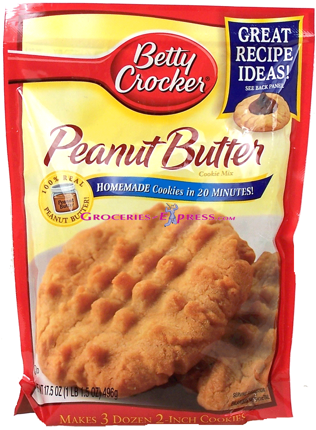 Betty Crocker  peanut butter cookie mix, maes 3 dozen 2-inch cookies Full-Size Picture